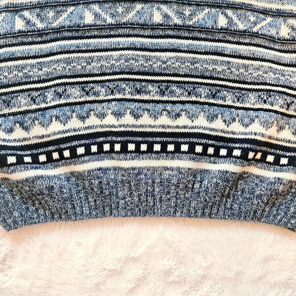 St. John's Bay Authentic Vintage Women's Vest V-Neck Nordic Fair Isle Size L - Picture 5 of 6